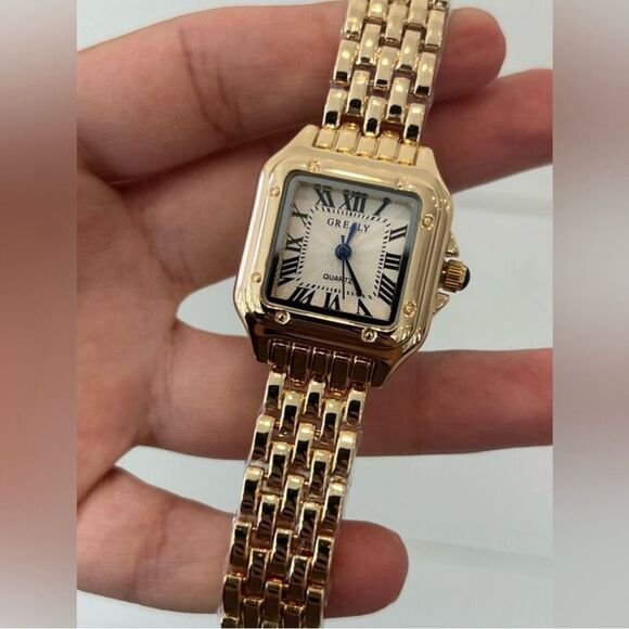 Classic Gold-Tone Roman Numeral Watch - Picture 2 of 4